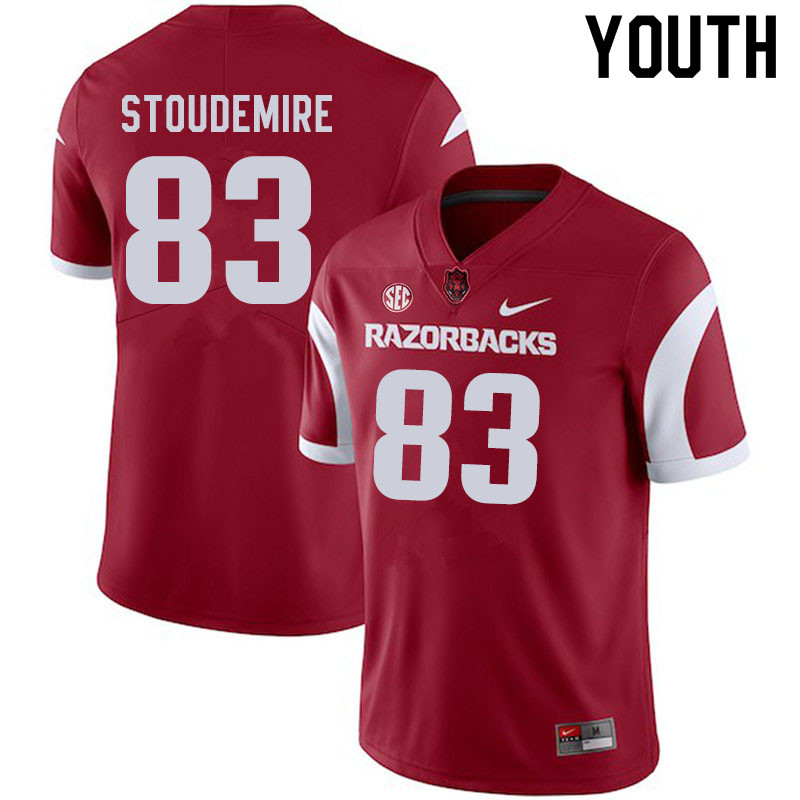 Youth #83 Jimmie Stoudemire Arkansas Razorbacks College Football Jerseys Sale-Cardinal